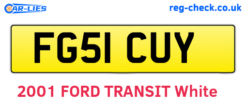 FG51CUY are the vehicle registration plates.