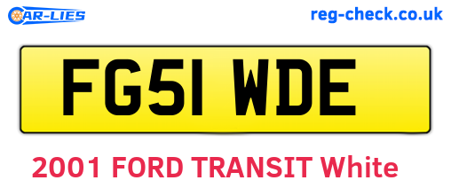 FG51WDE are the vehicle registration plates.