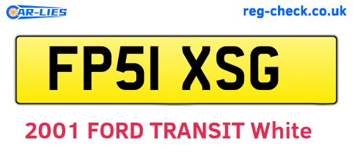 FP51XSG are the vehicle registration plates.