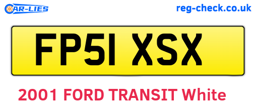FP51XSX are the vehicle registration plates.