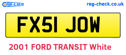FX51JOW are the vehicle registration plates.
