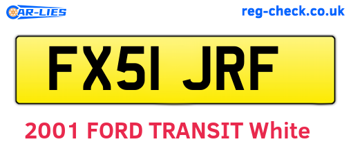 FX51JRF are the vehicle registration plates.