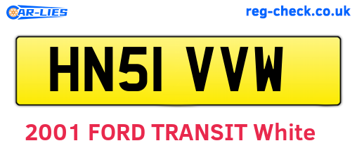 HN51VVW are the vehicle registration plates.