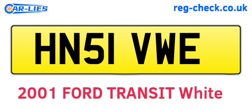 HN51VWE are the vehicle registration plates.