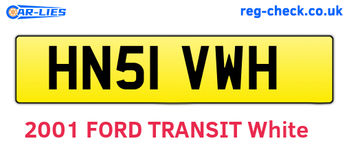 HN51VWH are the vehicle registration plates.