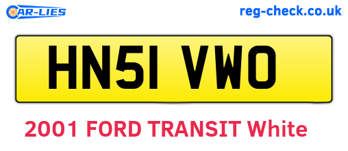 HN51VWO are the vehicle registration plates.