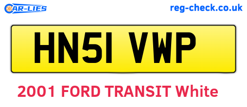 HN51VWP are the vehicle registration plates.