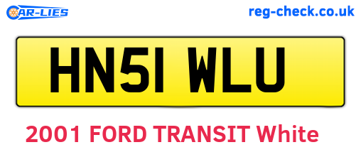 HN51WLU are the vehicle registration plates.