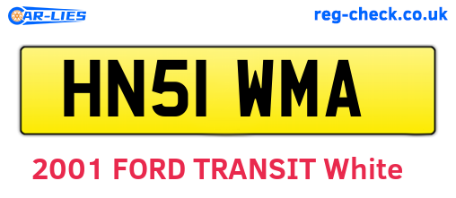 HN51WMA are the vehicle registration plates.