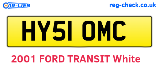 HY51OMC are the vehicle registration plates.