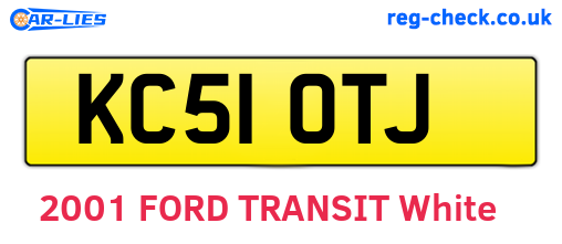 KC51OTJ are the vehicle registration plates.