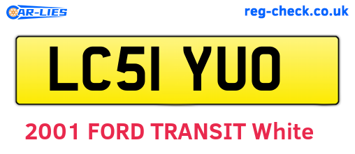 LC51YUO are the vehicle registration plates.