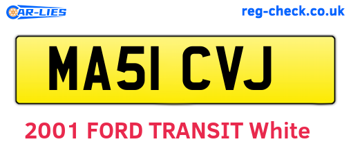 MA51CVJ are the vehicle registration plates.