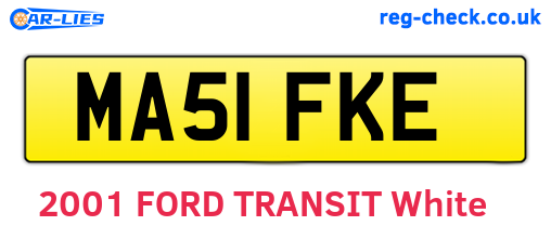 MA51FKE are the vehicle registration plates.