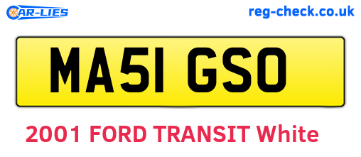 MA51GSO are the vehicle registration plates.