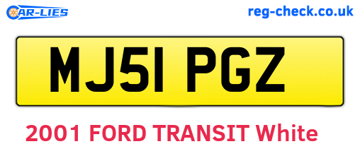MJ51PGZ are the vehicle registration plates.