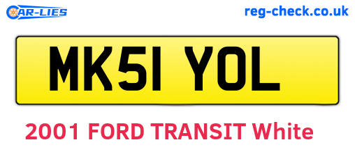MK51YOL are the vehicle registration plates.