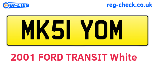 MK51YOM are the vehicle registration plates.