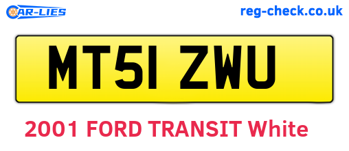 MT51ZWU are the vehicle registration plates.
