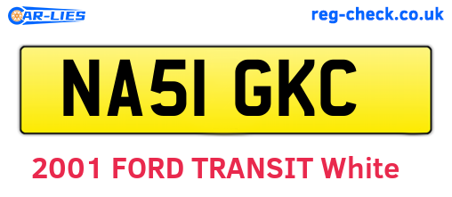 NA51GKC are the vehicle registration plates.