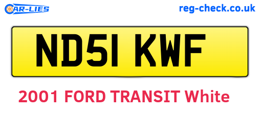 ND51KWF are the vehicle registration plates.