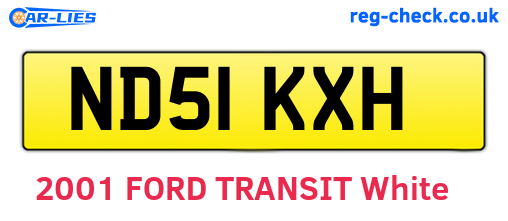 ND51KXH are the vehicle registration plates.