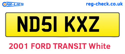 ND51KXZ are the vehicle registration plates.