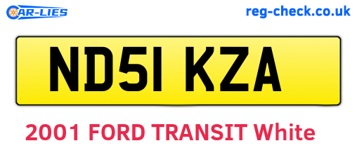 ND51KZA are the vehicle registration plates.