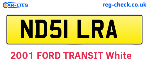 ND51LRA are the vehicle registration plates.