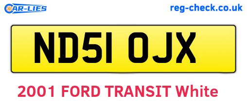 ND51OJX are the vehicle registration plates.