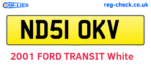 ND51OKV are the vehicle registration plates.