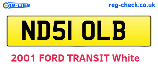 ND51OLB are the vehicle registration plates.