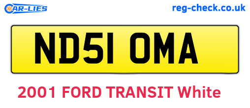 ND51OMA are the vehicle registration plates.