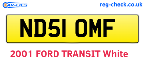 ND51OMF are the vehicle registration plates.