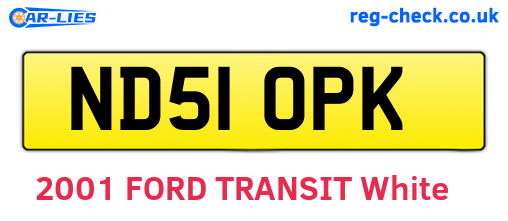 ND51OPK are the vehicle registration plates.
