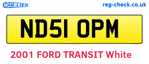 ND51OPM are the vehicle registration plates.