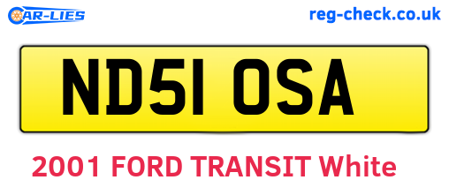 ND51OSA are the vehicle registration plates.