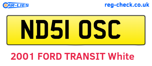 ND51OSC are the vehicle registration plates.
