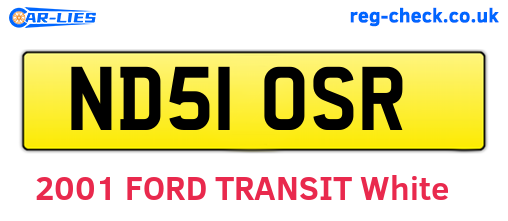 ND51OSR are the vehicle registration plates.