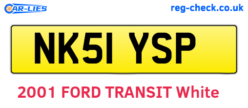 NK51YSP are the vehicle registration plates.
