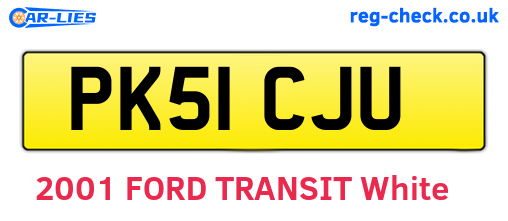 PK51CJU are the vehicle registration plates.