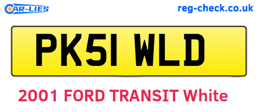 PK51WLD are the vehicle registration plates.