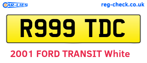 R999TDC are the vehicle registration plates.
