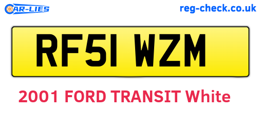 RF51WZM are the vehicle registration plates.