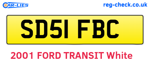 SD51FBC are the vehicle registration plates.