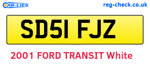 SD51FJZ are the vehicle registration plates.