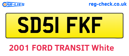 SD51FKF are the vehicle registration plates.