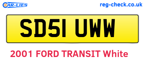 SD51UWW are the vehicle registration plates.