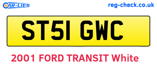 ST51GWC are the vehicle registration plates.
