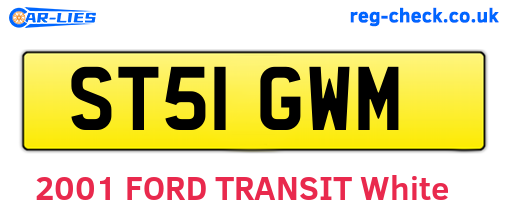 ST51GWM are the vehicle registration plates.